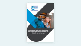 A brochure showcasing a company's services, featuring colorful graphics and detailed information.